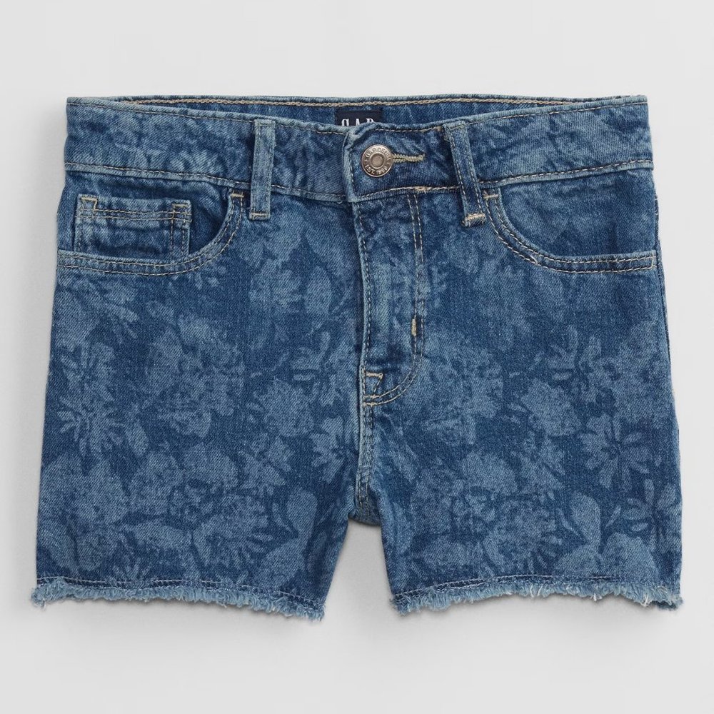 GAP Kids High Rise Print Denim Shorts / NWT/ 12